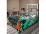 Abakuhaus Lenzuolo Di Halloween, Dolcetto O Scherzetto, Foresta Morta Con Albero Inquietante Graves Big Kids Cartoon Stampa Artistica, Lenzuolo Morbido E Confortevole Per Un Letto Decorativo 1 Pezzo 260 Cm X 168 Cm, Multicolore