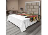 Abakuhaus Lenzuolo Peacock, Piume Di Pavone Mistiche E Colorate, Vivaci Icone Universali, Tema Boemo, Lenzuolo Morbido E Confortevole Per Un Letto Decorativo, 1 Pezzo, 260 Cm X 228 Cm, Multicolore