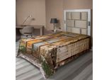 Abakuhaus Lenzuolo Rustico, Casa Fatiscente Con Assi, Porte Arrugginite E Finestre Ammuffite, Motivo Fotografico, Lenzuolo Morbido E Confortevole Per Un Letto Decorativo, 1 Pezzo, 260 Cm X 168 Cm, Multicolore