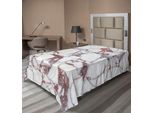 Abakuhaus Lenzuolo In Marmo, Motivo Roccia Dolomitica Con Vortici Caratteristici E Linee Spezzate Arte Astratta, Lenzuolo Superiore Morbido E Confortevole Per Un Letto Decorativo 1 Pezzo 190 Cm X 100 Cm, Beige Marrone