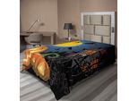 Abakuhaus Lenzuolo Di Halloween, Disegno Gotico A Tema Festa Di Halloween Con Casa Stregata, "Dolcetto O Scherzetto"" Per Bambini, Lenzuolo Morbido E Confortevole Per Un Letto Decorativo, 1 Pezzo 260 Cm X 168 Cm, Multicolore"