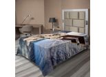 Abakuhaus Lenzuolo Spaziale, Stazione Internazionale Comunicazione Globale Orbita Terrestre Rocket Photo, Morbido E Confortevole Lenzuolo Superiore Per Un Letto Decorativo 1 Pezzo 190 Cm X 100 Cm, Multicolore