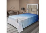 Abakuhaus Lenzuolo Invernale, Vita Solitaria Dell'albero In Un Ambiente Innevato - Freddo - Terra - Pace - Tranquillità - Concetto, Lenzuolo Morbido E Confortevole Per Un Letto Decorativo 1 Pezzo 260 Cm X 168 Cm, Bianco Blu