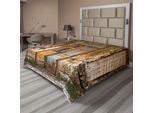 Abakuhaus Lenzuolo Rustico, Casa Fatiscente Con Assi, Porte Arrugginite E Finestre Ammuffite, Motivo Fotografico, Lenzuolo Morbido E Confortevole Per Un Letto Decorativo, 1 Pezzo, 260 Cm X 228 Cm, Multicolore