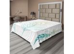 Abakuhaus Lenzuolo Peacock, Elegante Stampa Tradizionale Con Piume Delle Prime Nazioni E Coda Di Pavone, Morbido E Confortevole Lenzuolo Superiore Per Un Letto Decorativo 1 Pezzo 266 Cm X 260 Cm, Verde Menta Giallo