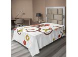 Abakuhaus Lenzuolo Natalizio, Gufi Su Rami Festosi Twiggy, Rami Annuali Natalizi, Stampa A Tema Natalizio, Lenzuolo Morbido E Confortevole Per Un Letto Decorativo, 1 Pezzo, 190 Cm X 100 Cm, Multicolore