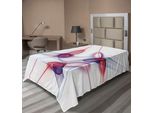 Abakuhaus Lenzuolo Spiers, Grafica Contemporanea Di Artisan Spirale Molekular Ondulato Tema Scientifico Cell Print, Morbido E Confortevole Lenzuolo Superiore Per Un Letto Decorativo 1 Pezzo 190 Cm X 100 Cm, Blu Rosso