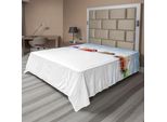 Abakuhaus Lenzuolo Natalizio, Paillettes Vibranti Su Campo Innevato In Inverno, Tema Natalizio Frosty Artful Design, Morbido E Confortevole Lenzuolo Superiore Per Un Letto Decorativo, 1 Pezzo 275 Cm X 260 Cm, Multicolore