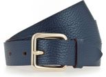 Vanzetti Pelle Cintura 30Mm Metallic Belt W80 Blue Metallic Blu Scuro