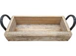 Ciotola In Legno Con 2 Manici - Circa 35 X 14 X 11,5 Cm - Vassoio