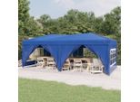 The Living Store Tenda Per Feste Pieghevole Con Pareti Laterali Blu 3X6 M