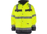 Parka Antipioggia Ad Alta Visibilità, Neon Yellow/Cement Grey, Taglia 4XL