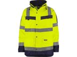 Parka Antipioggia Ad Alta Visibilità, Neon Yellow/Dark Blue, Taglia 4XL