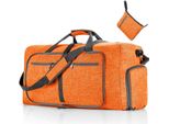 Borsa Da Viaggio Pieghevole A Mano, Borsa Sportiva Unisex, Borsa Da Viaggio Per Il Fitness, Borse Da Viaggio Di Grande Capacità 85L, Colore: Arancione