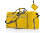 Borsa Da Viaggio Pieghevole A Mano, Borsa Sportiva Unisex, Borsa Da Viaggio Per Il Fitness, Borse Da Viaggio Di Grande Capacità 85L, Colore: Giallo