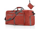 Borsa Da Viaggio Pieghevole A Mano, Borsa Sportiva Unisex, Borsa Da Viaggio Per Il Fitness, Borse Da Viaggio Di Grande Capacità 85L, Colore: Rosso