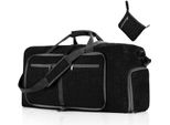 Borsa Da Viaggio Pieghevole, Borsa Sportiva Unisex, Borsa Da Viaggio Fitness, Borse Da Viaggio Di Grande Capacità 85L, Colore: Nero