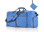 Borsa Da Viaggio Pieghevole A Mano, Borsa Sportiva Unisex, Borsa Da Viaggio Per Il Fitness, Borse Da Viaggio Di Grande Capacità 85L, Colore: Azzurro