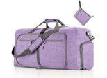 Borsa Da Viaggio Pieghevole A Mano, Borsa Sportiva Unisex, Borsa Da Viaggio Per Il Fitness, Borse Da Viaggio Di Grande Capacità 85L, Colore: Viola