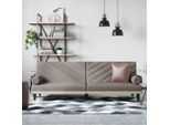 The Living Store Divano Letto Con Braccioli Tessuto Taupe