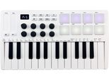M-VAVE Tastiera Di Controllo Midi A 25 Tasti, Mini Tastiera Usb Portatile Controller Midi Con 25 Tasti Sensibili Alla Velocità, 8 Pad Retroilluminati Rgb E 8 Pulsanti