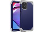 Custodia Per Motorola Moto G Power 2023 Custodia Ibrida 3In1 Pc E Tpu Antiurto, Resistente Blu