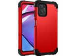 Custodia Per Motorola Moto G Power 2023 Custodia Ibrida 3In1 Pc E Tpu Antiurto, Resistente Rosso
