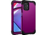 Custodia Per Motorola Moto G Power 2023 Custodia Ibrida 3In1 In Pc E Tpu Antiurto, Resistente Viola