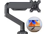Supporto Per Monitor Per Schermi Da 19-32 Pollici, Morsetto Per Scrivania Con Supporto A Braccio Singolo Vesa 75 E 100 Mm, Regolabile In Altezza Con Inclinazione, Rotazione, Girevole, Capacità Di Carico Aumentata Di 2-9 Kg, Nero