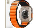 Tech-Protect Watch Strap Nylon Pro Apple Watch 42/44/45/49Mm, Black/Orange