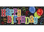 Unique Party - Manicotto Per Palloncini - Da Appendere Alla Parete, In Plastica, Happy Birthday SG24133 (Taglia Unica) (Multicolore)