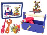 Set Di Blocchi Da Costruzione In Cassetta Degli Attrezzi + Cacciavite A Batteria Diy Toolbox