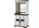 MASSIVMOEBEL24 | Mobile Bar Toulouse #105 In Legno Di Mango Laccato Bianco - 98X51X190