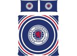 Rangers Fc - Pulse - Set Di Biancheria Da Letto Reversibile TA9079 (Letto Singolo) (Blu Reale/Bianco/Rosso)