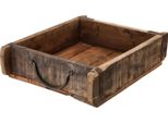 1.05 Scatola Di Legno A Forma Di Mattone - Circa 30 X 25 Cm - Legno Vecchio Di Faggio Aspetto - Con Maniglia