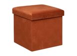 Sgabello "Lilou"" In Velluto - 38X38 Cm - Atmosphera CréAteur D'intéRieur"