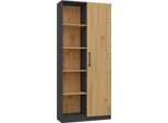 Scansia Con Scaffali Per Ufficio Kalev - Rovere Artisan / Antracite