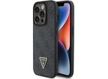 Guess Guhcp15Lp4Tdpk Iphone 15 Pro 6.1 Czarny/Nero Custodia Rigida In Pelle 4G Diamante Triangolo
