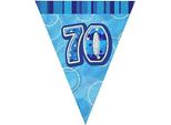 Unique Party - Glitter - Bandiere, Foil, 70° SG24187 (Taglia Unica) (Blu)