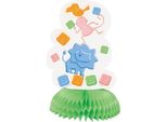 Unique Party - Decorazione Da Tavolo, Baby Shower 4-Pack - Carta Velina SG24557 (Taglia Unica) (Verde/Bianco/Blu)