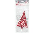 Unique Party - Sacchetti Per Feste In Cellophane Opaco "Holiday"" Confezione Da 20 SG24331 (Taglia Unica) (Rosso/Grigio)"