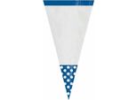 Amscan - Sacchetti Di Plastica A Cono Con Motivo A Pois Confezione Da 10 Pezzi SG24401 (Taglia Unica) (Bianco/Blu Reale)
