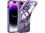Custodia Per Iphone 12 Pro Magnetic Ultra Thin Transparent Case Con Magsafe E Camera Cover Viola