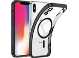 Custodia Per Iphone Xs Max Magnetic Ultra Thin Transparent Case Con Magsafe E Camera Cover Nero