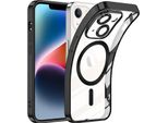Custodia Per Iphone 15 Plus Magnetic Ultra Thin Transparent Case Con Magsafe E Camera Cover Nero