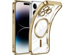 Custodia Per Iphone 12 Pro Max Magnetic Ultra Thin Transparent Case Con Magsafe E Camera Cover Oro