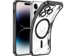 Custodia Per Iphone 13 Pro Max Magnetic Ultra Thin Transparent Case Con Magsafe E Camera Cover Nero