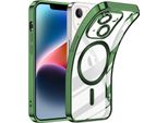 Custodia Per Iphone 13 Magnetic Ultra Thin Transparent Case Con Magsafe E Camera Cover Verde