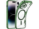 Custodia Per Iphone 12 Pro Magnetic Ultra Thin Transparent Case Con Magsafe E Camera Cover Verde
