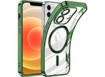 Custodia Per Iphone 12 Magnetic Ultra Thin Transparent Case Con Magsafe E Camera Cover Verde